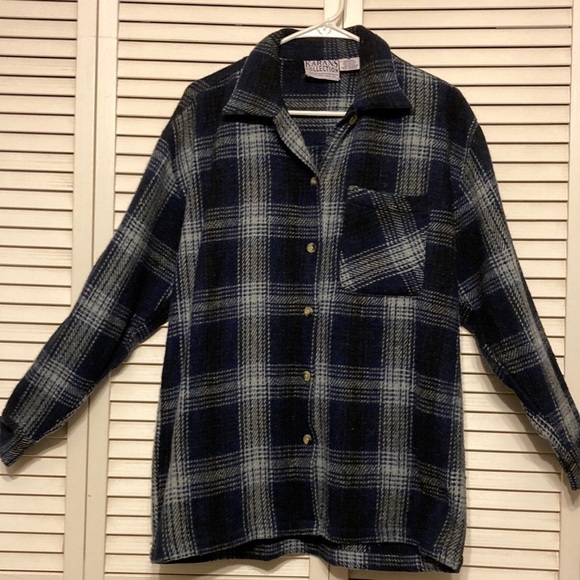 Karans Kollection Other - Karan’s Kollection Plaid 65 Wool Button Shirt Size Medium